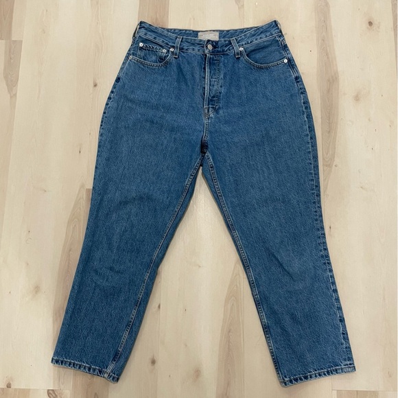 Everlane Women’s Size 33 Ankle Curvy 90’s Cheeky Straight Jeans Northridge Wash - Picture 2 of 16
